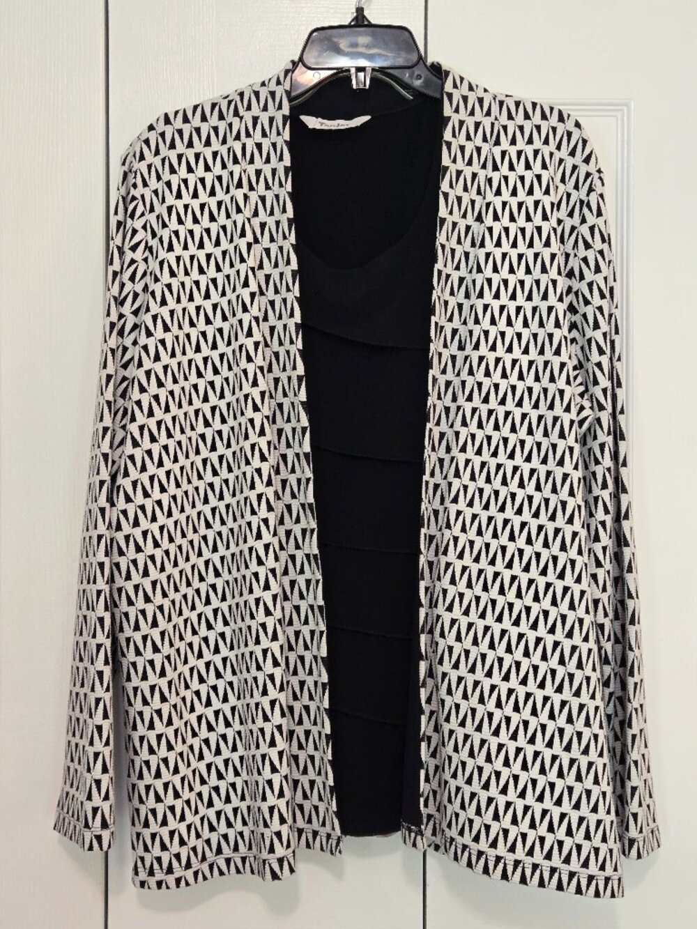 black blouse with jacket